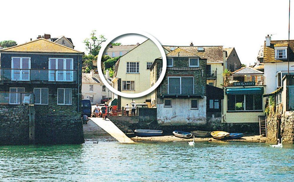 View of 8b Fore Street, Salcombe from estuary (circled) at 8b Fore Street in , Salcombe