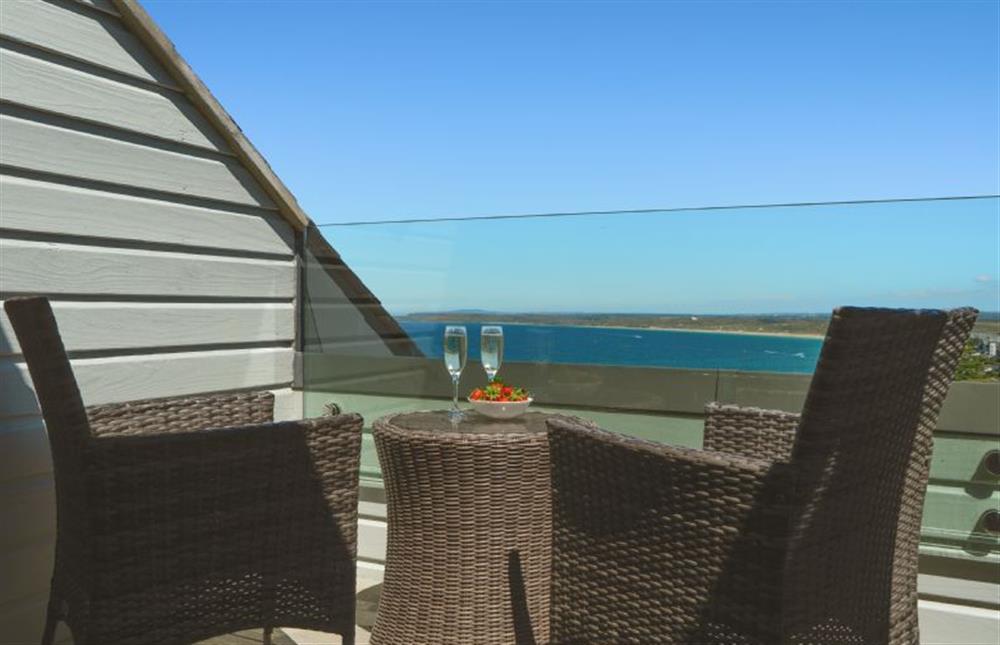9 Fernhill Penthouse, Carbis Bay. Stunning sea views from private balcony (photo 3) at 9 Fernhill Penthouse, Carbis Bay