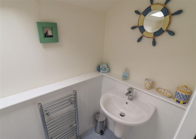 This is the bathroom at 9 Harefield Cottages, Lympstone