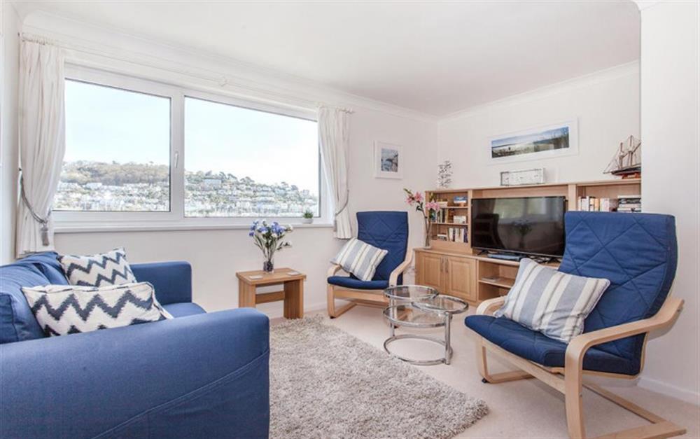 The seating area with fabulous views of Dartmouth Harbour at 9 Mayflower Court in Dartmouth