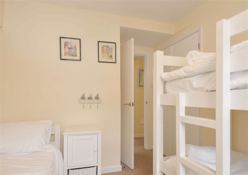 This is a bedroom at 9 Slipway Cottages, Rock