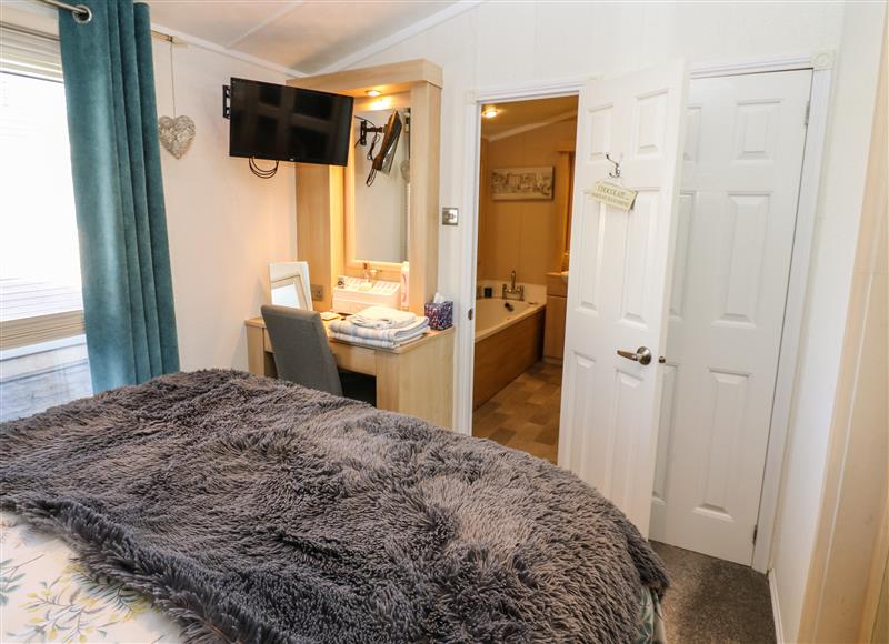One of the bedrooms at A and C Lodge, Hesket Caravan Park near Armathwaite
