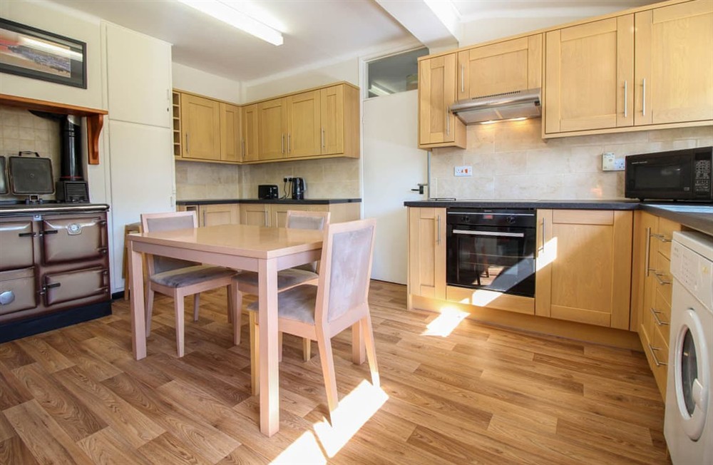 Kitchen area at Aalsmeer in Widemouth Bay, Cornwall