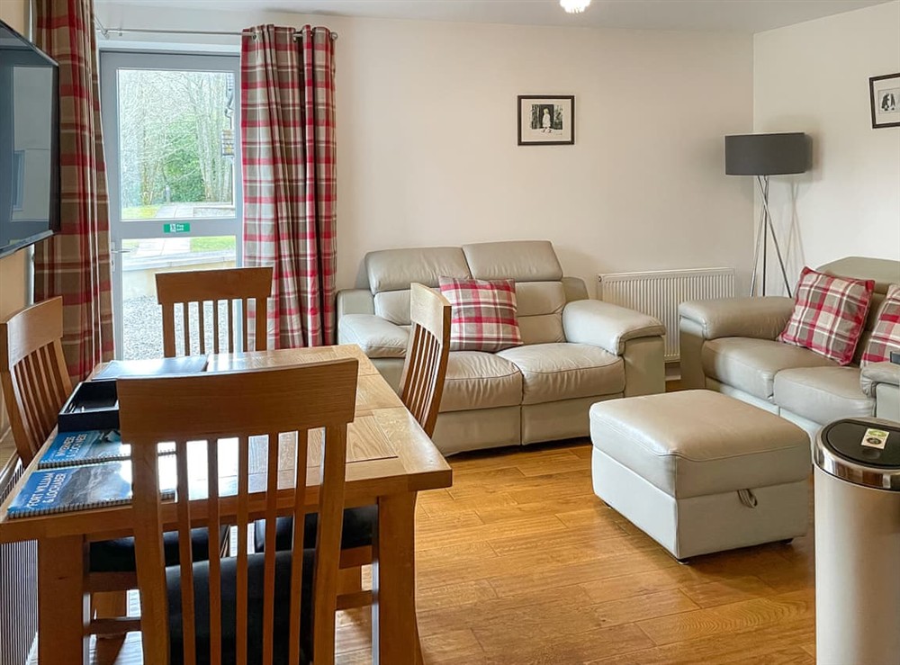 Open plan living space at Abbey Church 1 in Fort Augustus, Inverness-Shire