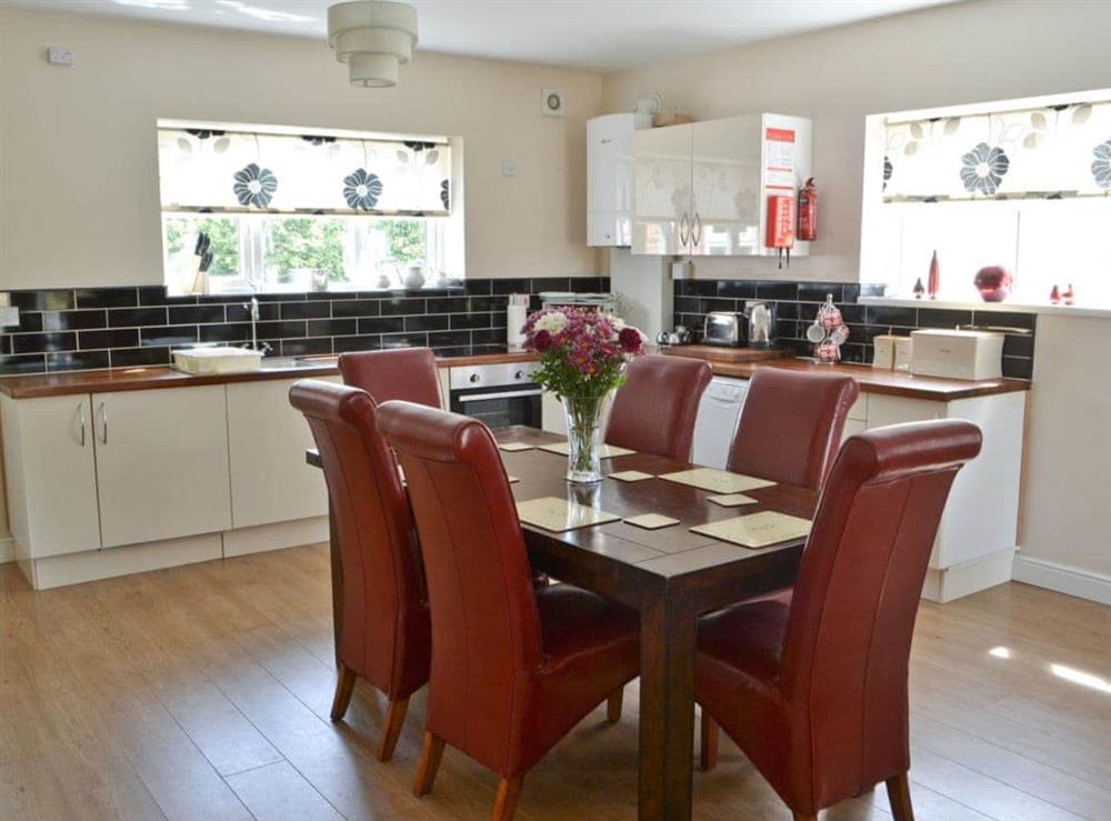 Open plan living/dining room/kitchen at Abbey Cottage in Longhirst, near Morpeth, Northumberland