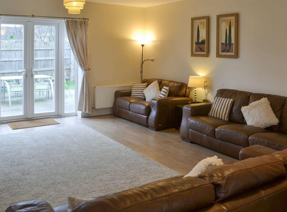 Spacious living area at Abbey Cottage in Longhirst, near Morpeth, Northumberland