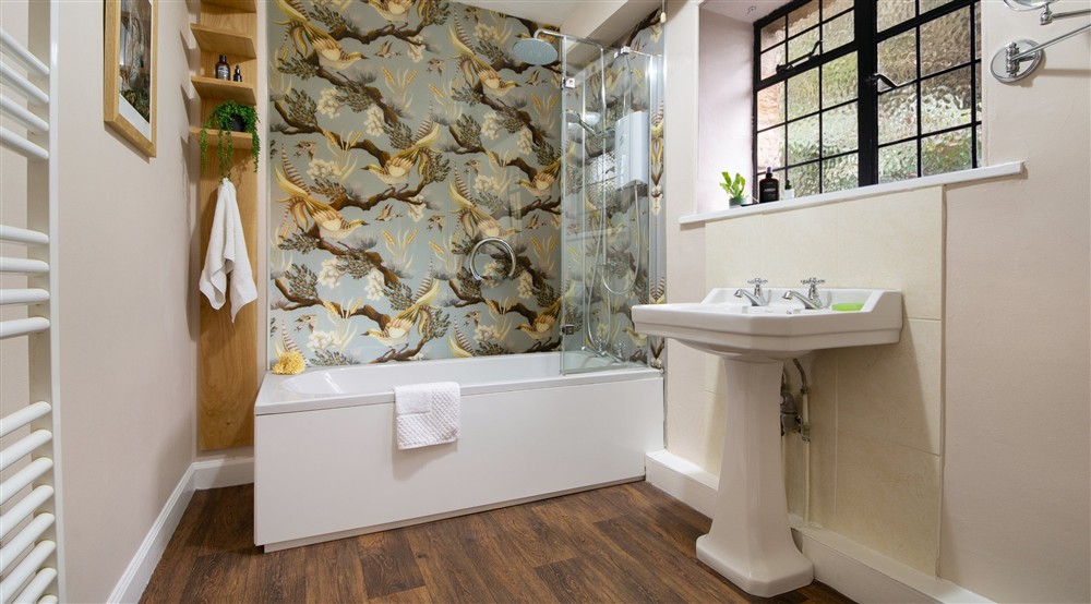 The bathroom at Abbey Cottage in Nr Ripon, North Yorkshire