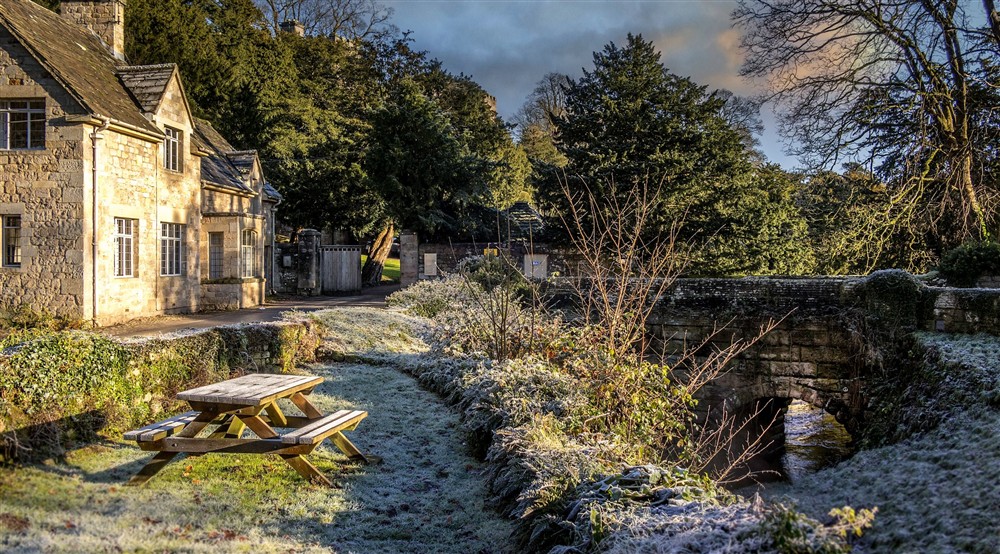 A view of Abbey Stores from the shared garden, North Yorkshire at Abbey Stores in Ripon, North Yorkshire