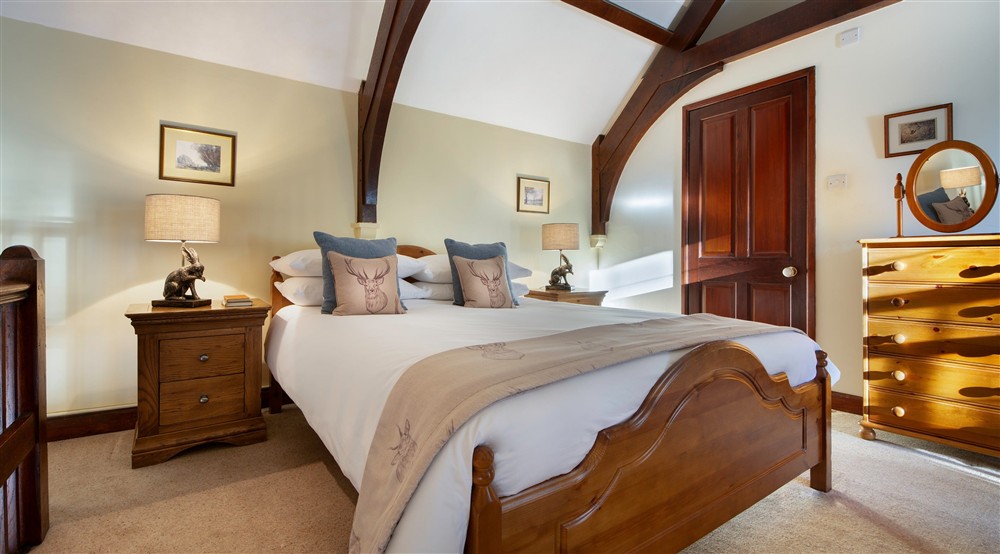 The double bedroom at Abbey Stores in Ripon, North Yorkshire