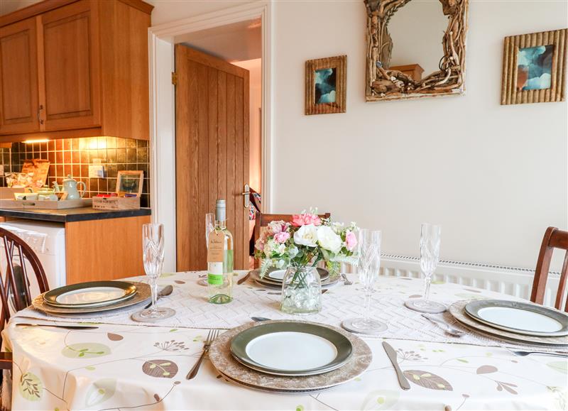 The dining room at Abbey View Farm Cottage, Croxden near Alton