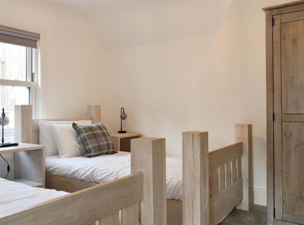 Comfortable twin bedroom at Abbey View in Whitby, Yorkshire, North Yorkshire