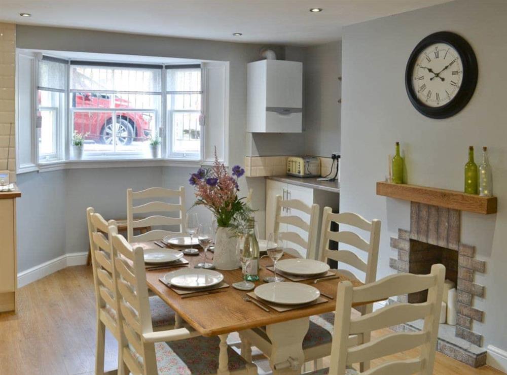 Stylish farmhouse style kitchen diner at Abbeydale Town House in Whitby, North Yorkshire