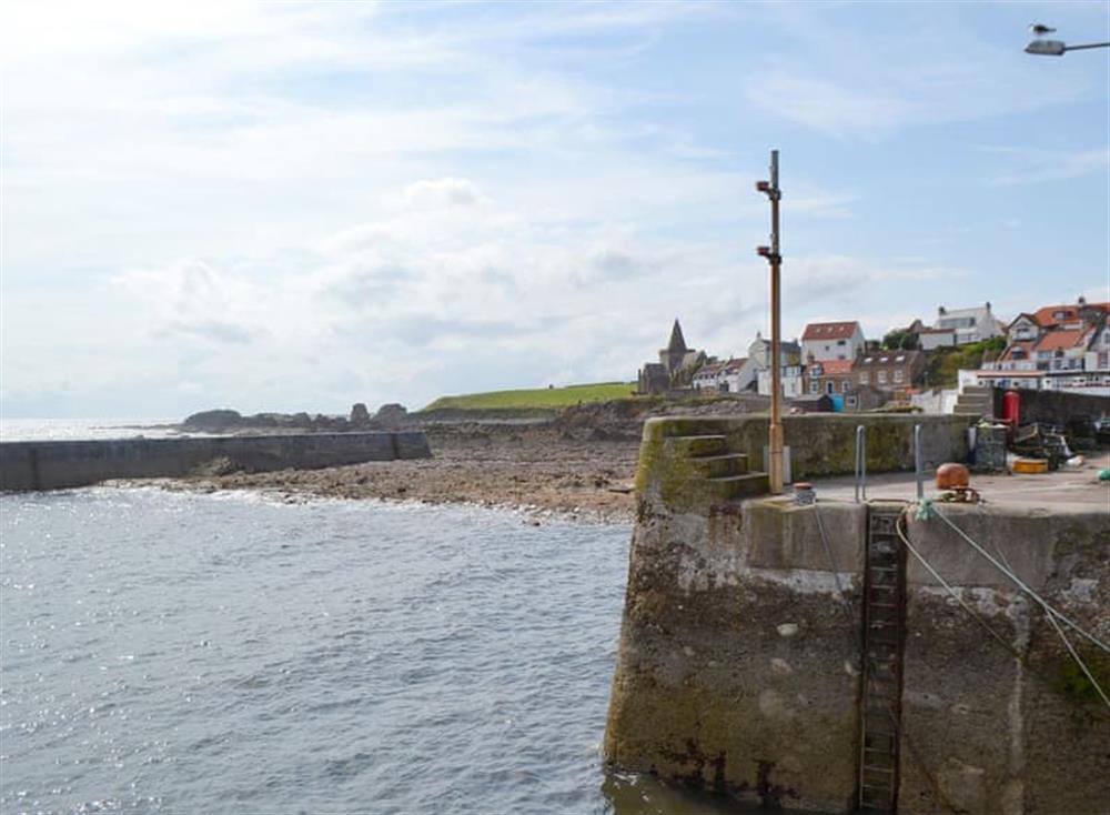 Local harbour and coastline at Abbie House in St Monans, Fife