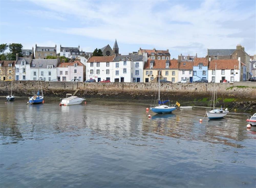 Picturesque local harbour at Abbie House in St Monans, Fife