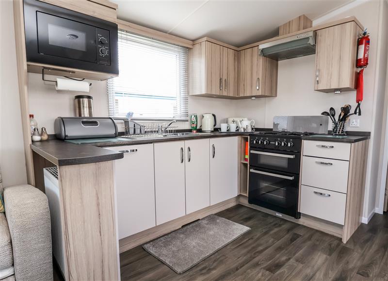This is the kitchen at ABCVan, Towyn