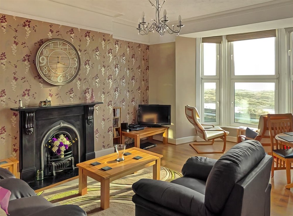 Living area at Abermaw Sea View Apartment in Barmouth, Gwynedd