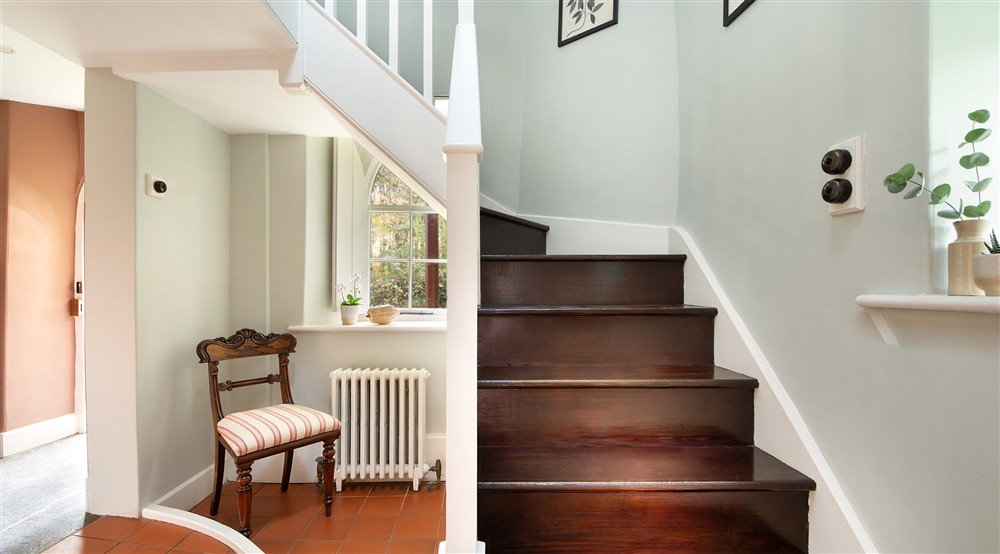 The staircase in the kitchen of Abermydyr, Ceredigion at Abermydyr in Aberaeron, Ceredigion
