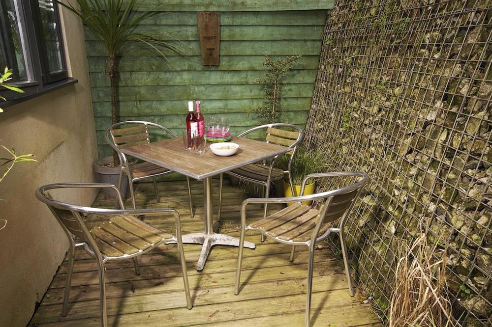 Small private decked area to the rear of the property at About Tide in , Dartmouth