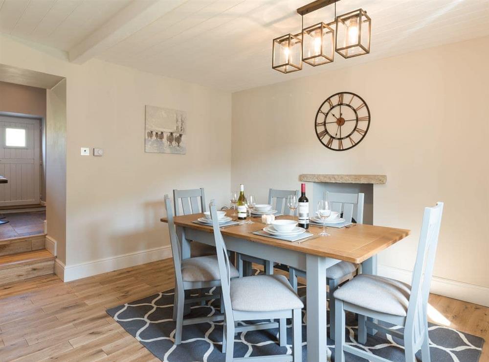 Attractive dining room at Abrahams Cottage in Langthwaite, near Leyburn, North Yorkshire