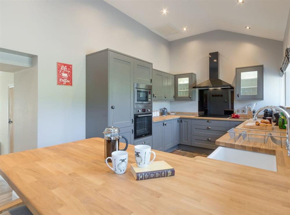 Comprehensively appointed kitchen at Abrahams Cottage in Langthwaite, near Leyburn, North Yorkshire