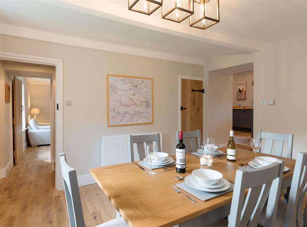 Convenient dining room at Abrahams Cottage in Langthwaite, near Leyburn, North Yorkshire