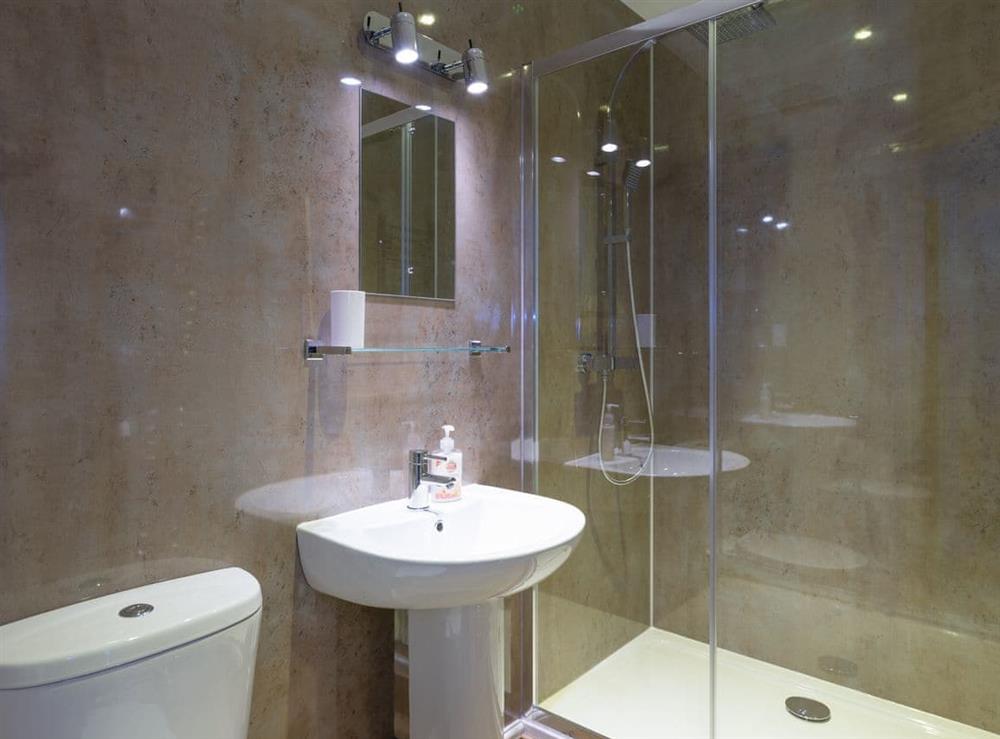 En-suite shower room (photo 2) at Abrahams Cottage in Langthwaite, near Leyburn, North Yorkshire