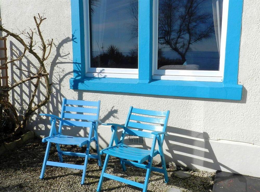 Sitting-out-area at Ach-na-Mara in Whiting Bay, Isle of Arran, Scotland