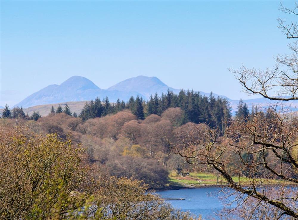 Views of ’Paps of Jura’ from house at Achabeg in Lochgilphead, Argyll