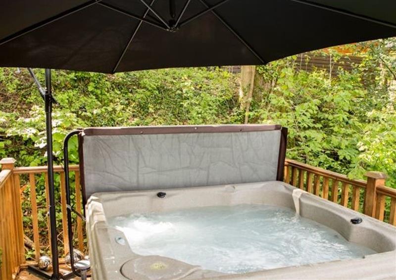 Relax in the hot tub at Acorn Bank Lodge, L 55