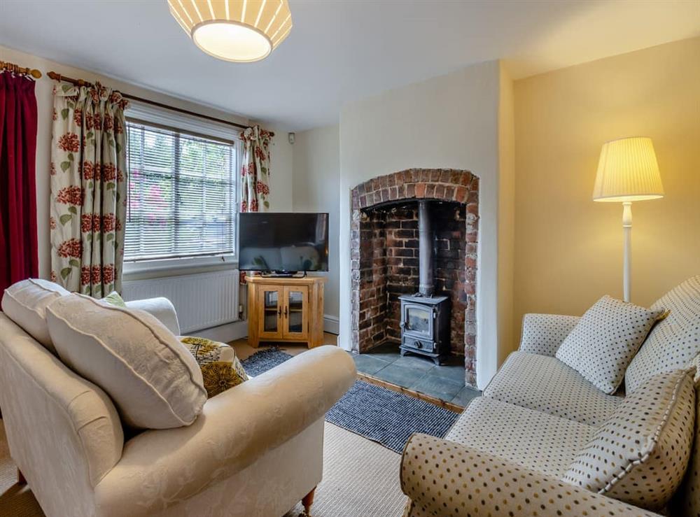 Living room at Acorn Cottage in Annscroft, near Shrewsbury, Shropshire