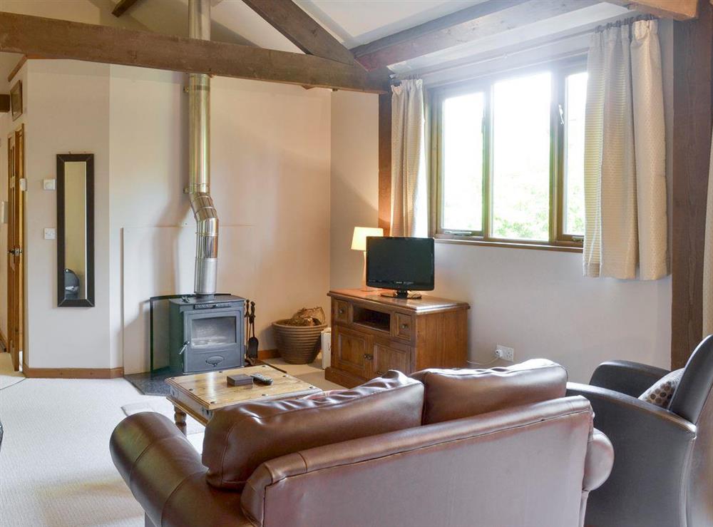 Welcoming living area at Acorn Cottage in Bovey Tracey, Devon., Great Britain
