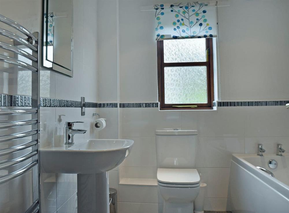 Well presented bathroom at Acorn Cottage in Keswick, Cumbria