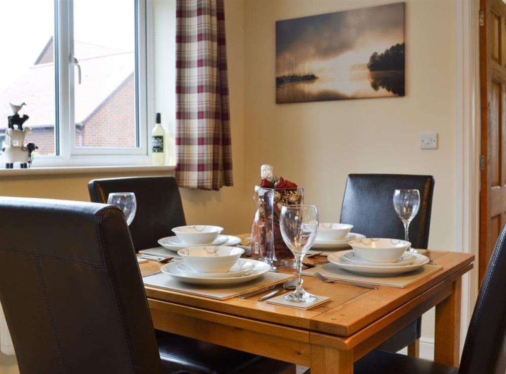 Dining area at Acorn Cottage in Kingsland, near Leominster, Herefordshire