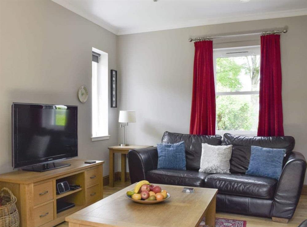 Stylish living room at Acorn Cottage in Kippen, near Stirling, Stirlingshire., Great Britain