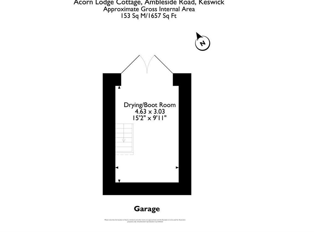 Floor plan of garage at Acorn Lodge Cottage in Keswick, Cumbria