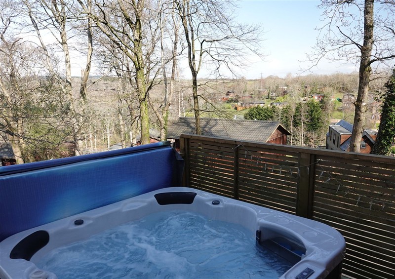 The hot tub at Acorn Lodge, Finlakes Holiday Park near Chudleigh