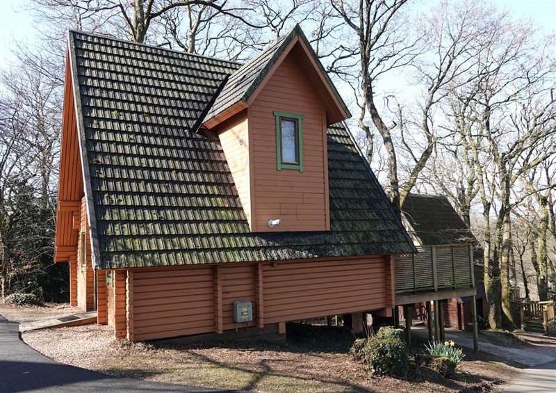The setting of Acorn Lodge at Acorn Lodge, Finlakes Holiday Park near Chudleigh