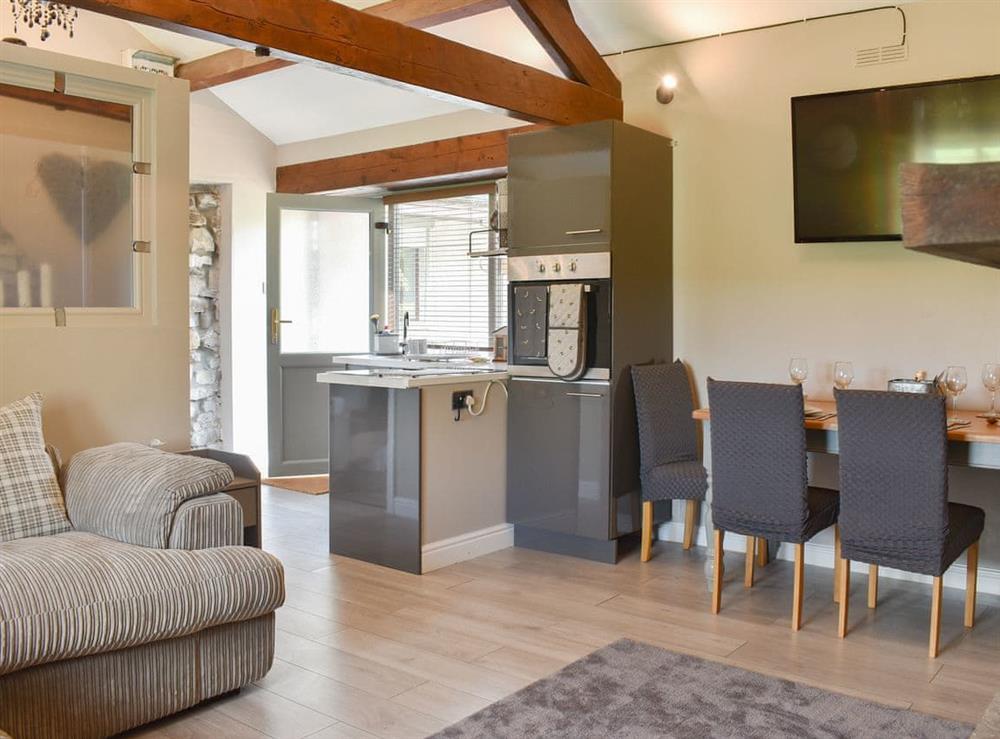 Open plan living space at Acre Hill Cottage in Lane Ends, near Bolton By Bowland, Lancashire