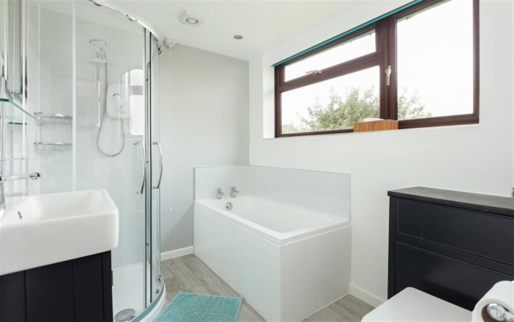 This is the bathroom at Acres Down Farm Cottage in Minstead