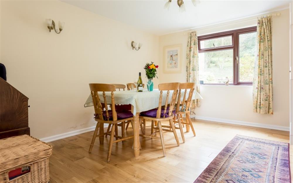 This is the dining room at Acres Down Farm Cottage in Minstead