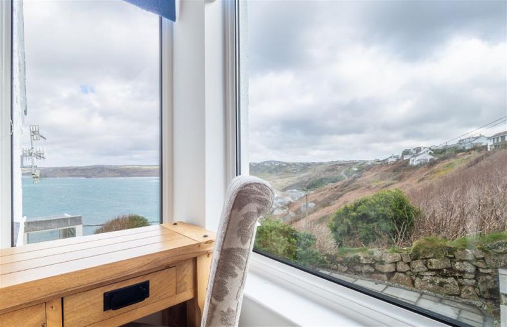 Bedroom four with sea views at Adanac, Sennen Cove