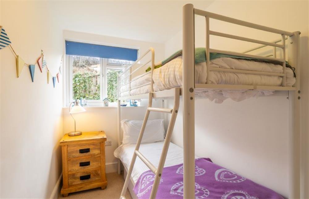 Bedroom one with bunk beds at Adanac, Sennen Cove