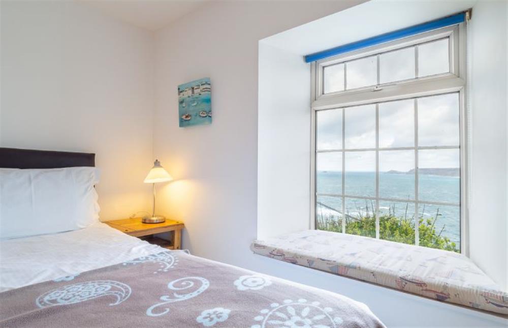 Bedroom three with sea views at Adanac, Sennen Cove