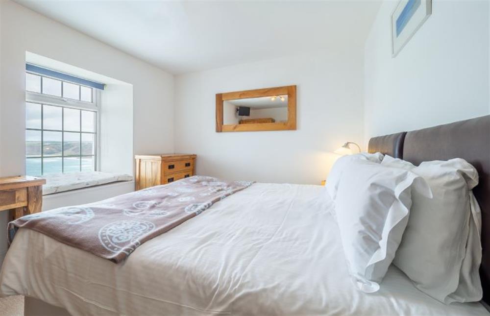 Bedroom two with a super-king size bed (can be two singles) at Adanac, Sennen Cove