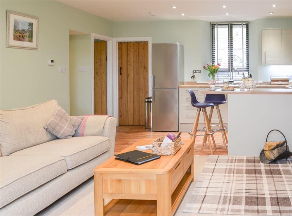 Open plan living space at Addycombe Cottage in Rothbury, Northumberland