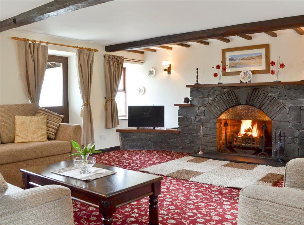 Living room at Addyfield Farmhouse in Cartmel-Fell, near Windermere, Cumbria