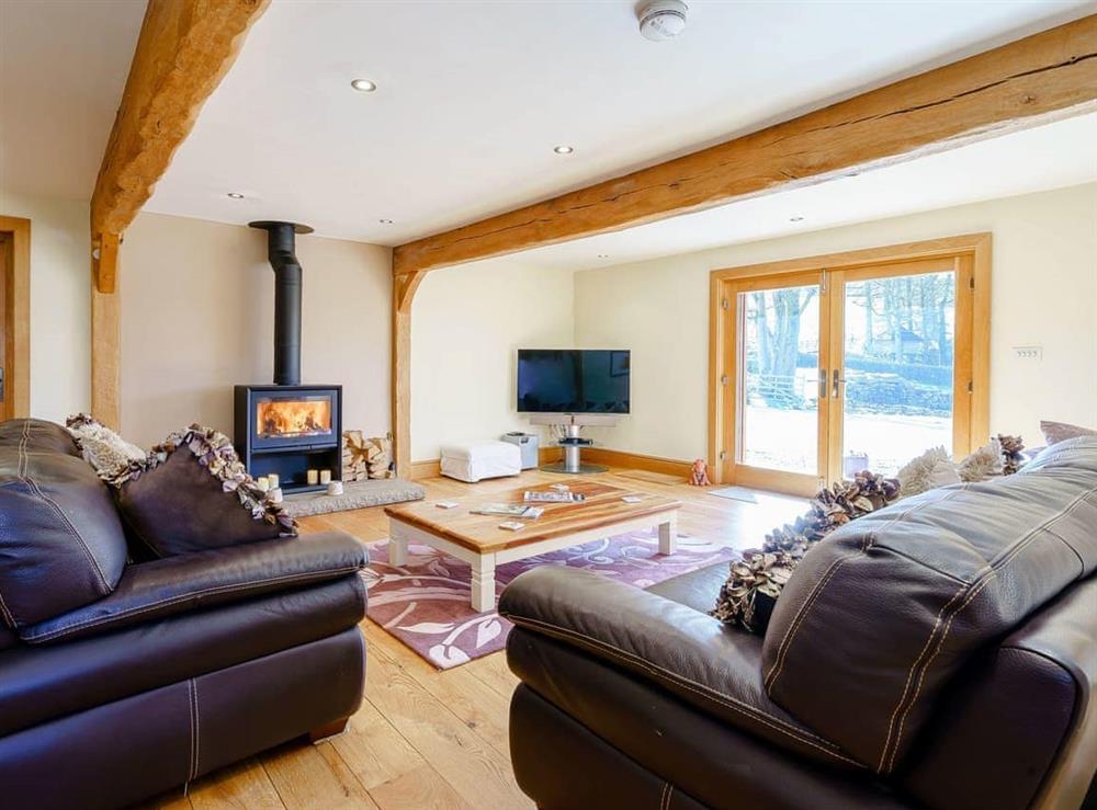 Living area at Admergill Lodge in Blacko, near Nelson, Lancashire
