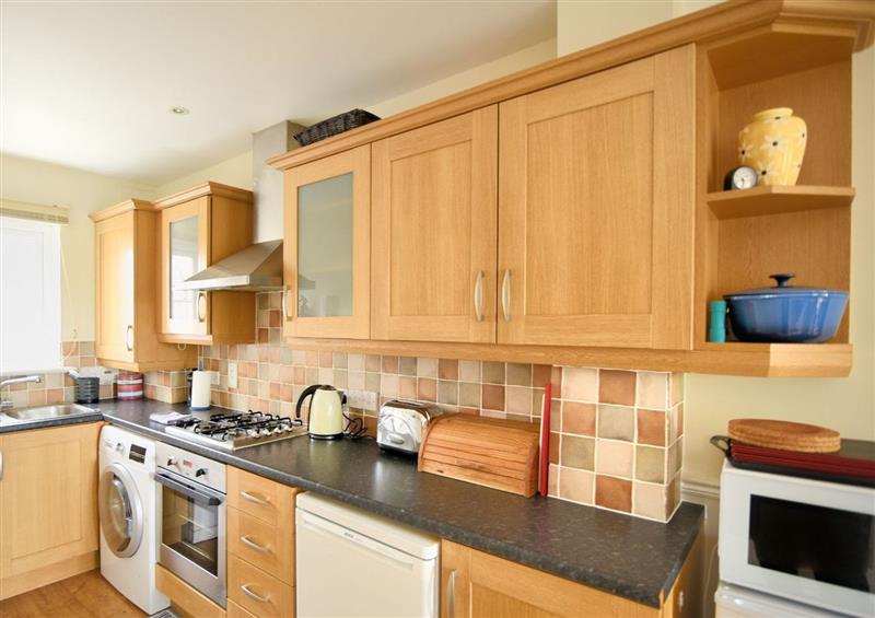 This is the kitchen at Admirals View, Lyme Regis