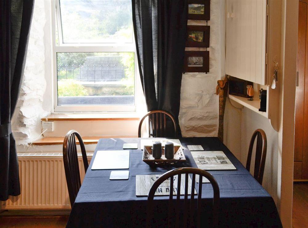 Dining area at Afon Cottage in near Blaenau Ffestiniog, Gwynedd