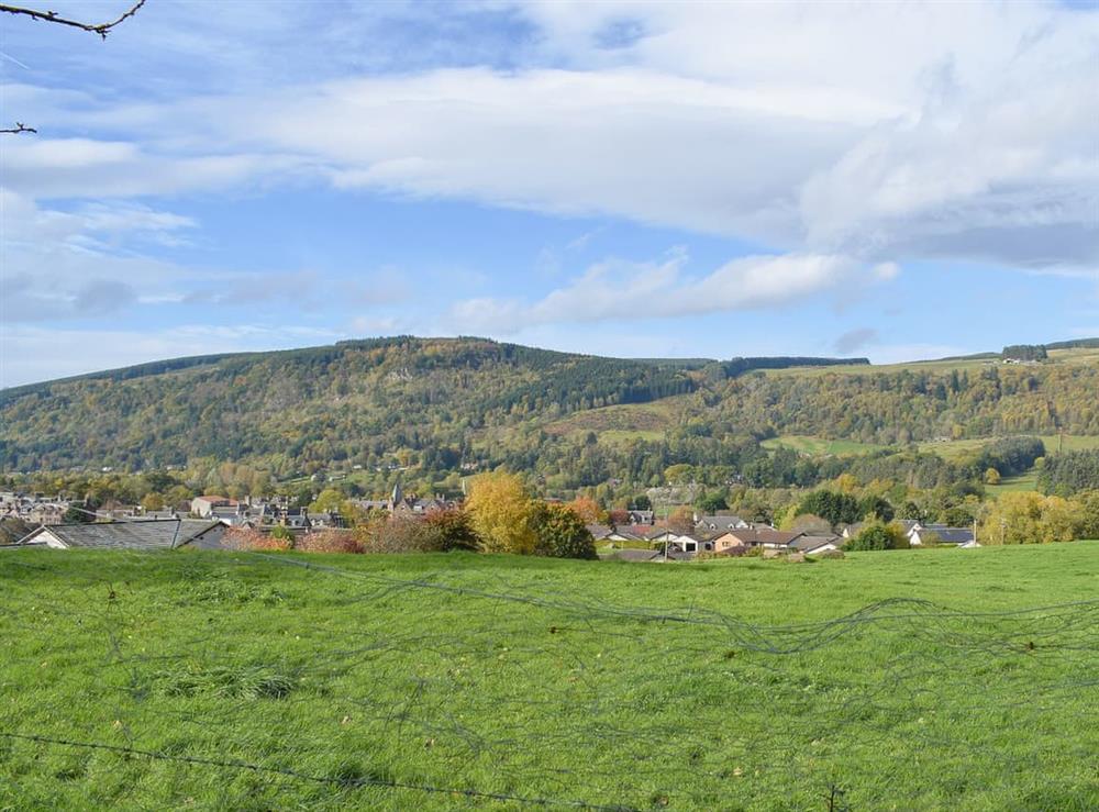 Views of the tranquil surrounding area from the garden at Afton in Aberfeldy, Perthshire